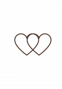 icone de coeurs entrelacés