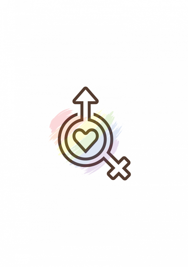 icone des orientations sexuelles avec le drapeau lgbt