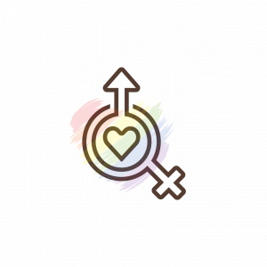 icon-sexology icone des orientations sexuelles avec le drapeau lgbt