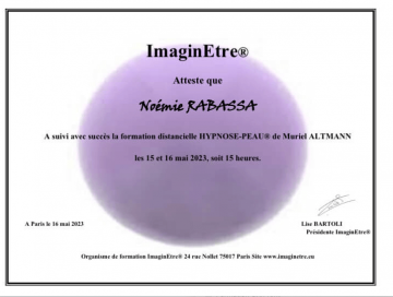 certificat d'hypnose peau
